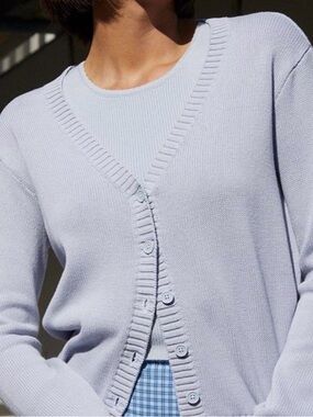 BRANDY MELVILLE Knit Cardigan Sweater Button Front Small Cropped